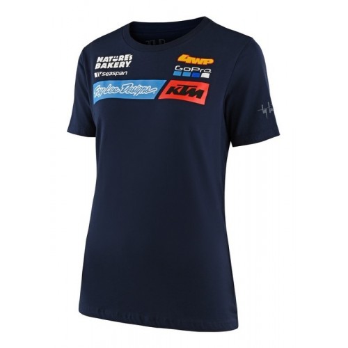 T-SHIRT WOMEN TROY LEE DESIGNS 2020 KTM TEAM - NAVY